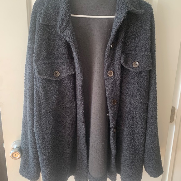 Ces Femme Jackets & Blazers - Navy Blue oversized shacket